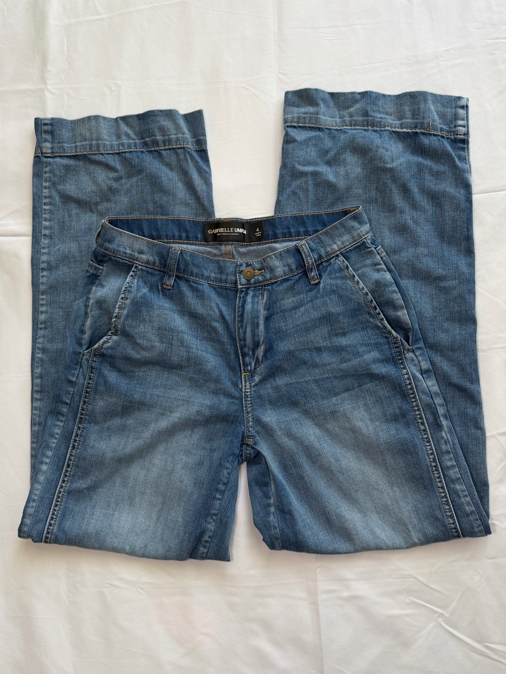 Gabrielle Union Wide Leg Jeans - Blue Flare